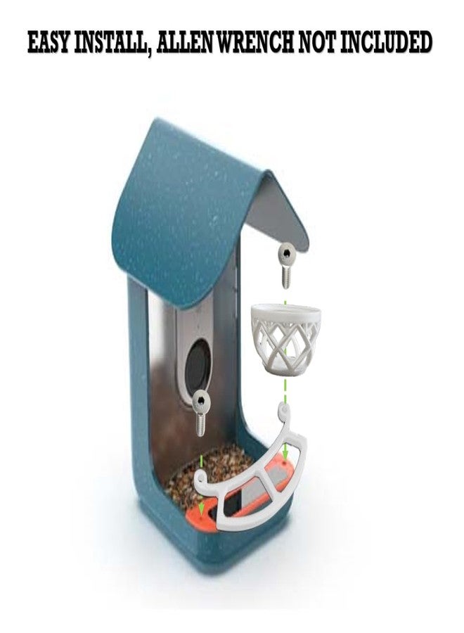 Kimalab Perch, Suet Ball Holder & Mounting Screws Bundle for Bird Buddy - Compatible with Bird Buddy Smart Feeder for Enhanced Watching Experience - Image 4