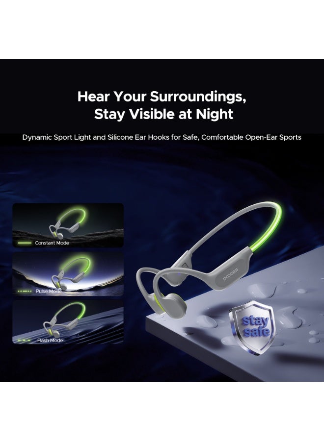 DOOGEE Bone Conduction Headphones, LED Headband, IP68 Waterproof for Swimming, 10 Hours Battery Life, Bluetooth 6.0, MP3 Mode, 32GB Storage, Suitable for Cycling, Swimming and Fitness - Image 5