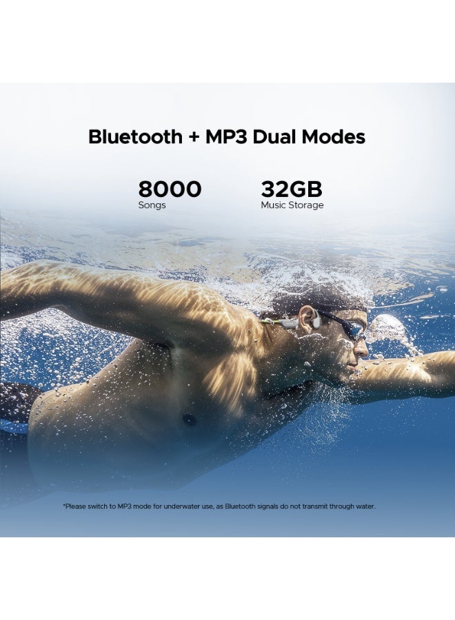 DOOGEE Bone Conduction Headphones, LED Headband, IP68 Waterproof for Swimming, 10 Hours Battery Life, Bluetooth 6.0, MP3 Mode, 32GB Storage, Suitable for Cycling, Swimming and Fitness - Image 4