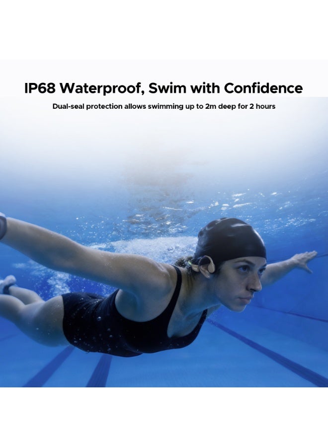 DOOGEE Bone Conduction Headphones, LED Headband, IP68 Waterproof for Swimming, 10 Hours Battery Life, Bluetooth 6.0, MP3 Mode, 32GB Storage, Suitable for Cycling, Swimming and Fitness - Image 3