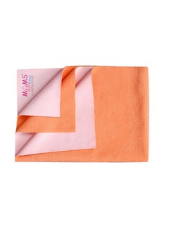 Moms Easy MOMSEASY New Born Baby Waterproof Bed Protector Baby Mat Waterproof Baby Mats for Bed Peach Large 140x100 cm  - Image 1