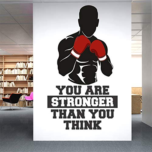 StickMe 'Gym - Fitness - Bodybuilding - Office - Sports - Workout - Boxing - Inspirational - Motivational - Quotes - Wall Sticker' -SM786 (Multi Colour, Vinyl - 80cm X 45 cm)-Self-Adhesive - Image 2