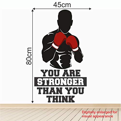 StickMe 'Gym - Fitness - Bodybuilding - Office - Sports - Workout - Boxing - Inspirational - Motivational - Quotes - Wall Sticker' -SM786 (Multi Colour, Vinyl - 80cm X 45 cm)-Self-Adhesive - Image 3