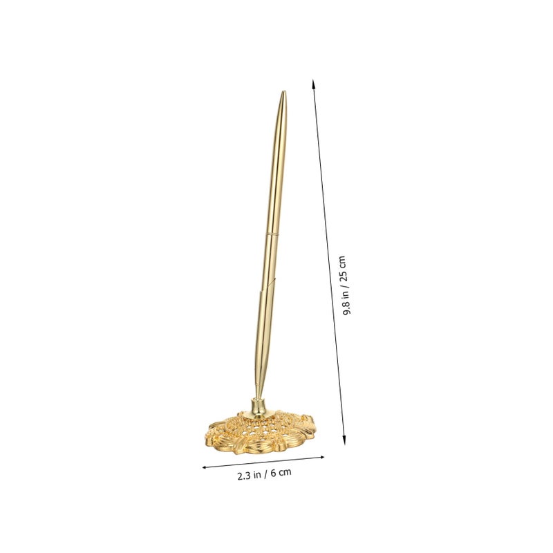 2 Pack Professional Ballpoint Pen with Vertical Stand for Office and Signature Smooth Writing Desktop Accessory - Image 4