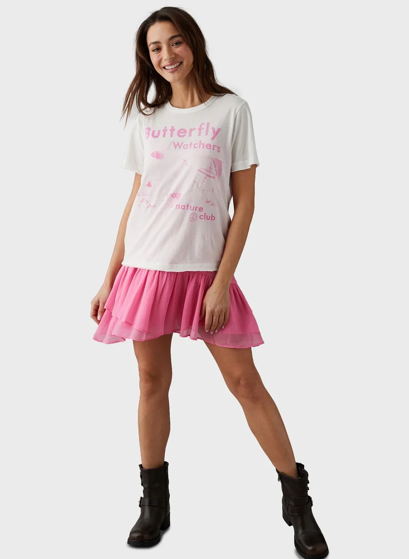 American Eagle Crew Neck Printed T-Shirt