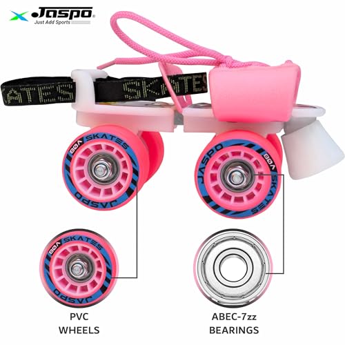 jaspo Kids G-Force Adjustable Roller Skates (Pink, Junior (Up-To 5 Years Age Groupoutdoor Wheel) - Image 3