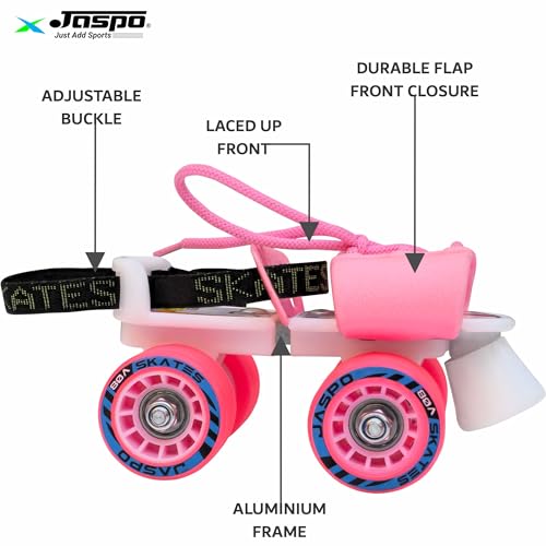 jaspo Kids G-Force Adjustable Roller Skates (Pink, Junior (Up-To 5 Years Age Groupoutdoor Wheel) - Image 2