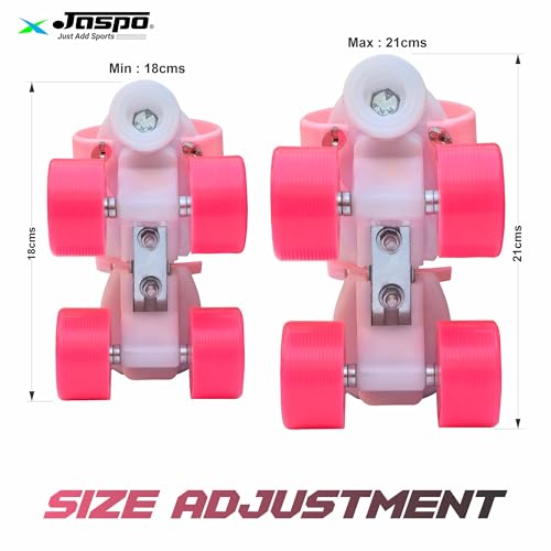 jaspo Kids G-Force Adjustable Roller Skates (Pink, Junior (Up-To 5 Years Age Groupoutdoor Wheel) - Image 5