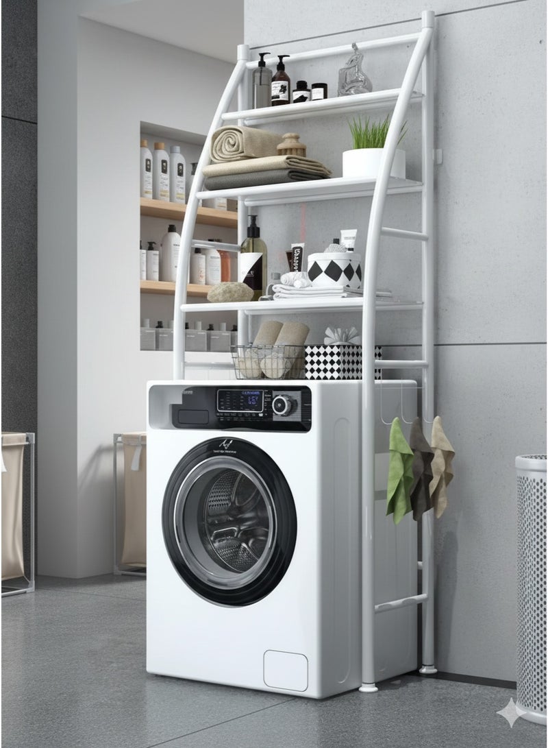 ALMUFARREJ Washing Machine Rack Storage White 68x25x152cm - Image 2