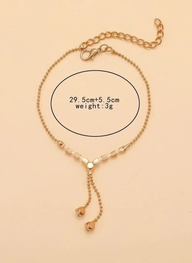 Take Two  Embellished Anklet with Tassel Pendant for Women | Best Price UAE