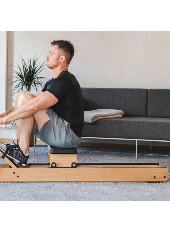 الكوتش جهاز آلة تجديف - آلة تجديف قابلة للطي لصالة الألعاب الرياضية المنزلية آلات تجديف هادئة للمنزل بسعة وزن 350 رطلاً 8 مستوى مقاومة قابلة للتعديل مقعد مبطن سهل الانزلاق - Image 5