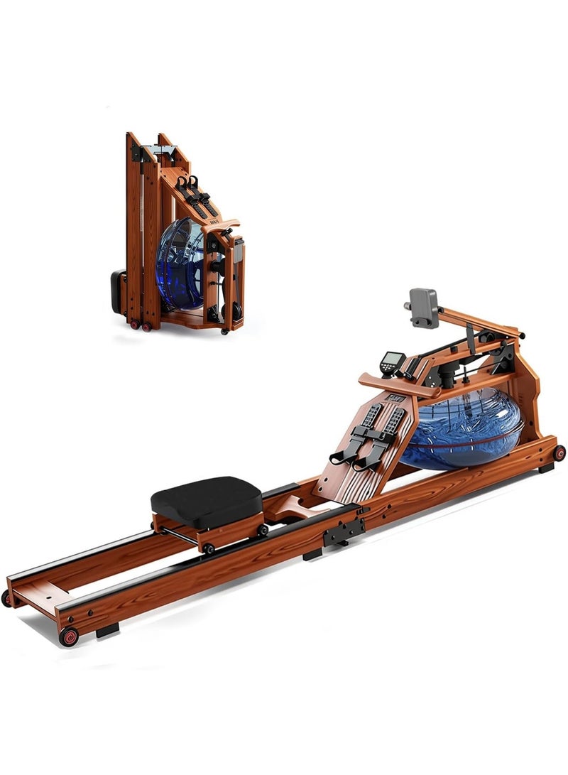 ALCOACH Rowing Machine - Foldable Rowing Machine for Home Gym Quiet Rowing Machines for Home with 350lb Weight Capacity 8 Levels Adjustable Resistance Smooth-Gliding Padded seat - Image 1