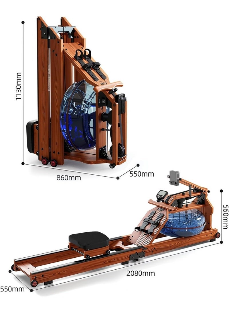 ALCOACH Rowing Machine - Foldable Rowing Machine for Home Gym Quiet Rowing Machines for Home with 350lb Weight Capacity 8 Levels Adjustable Resistance Smooth-Gliding Padded seat - Image 2