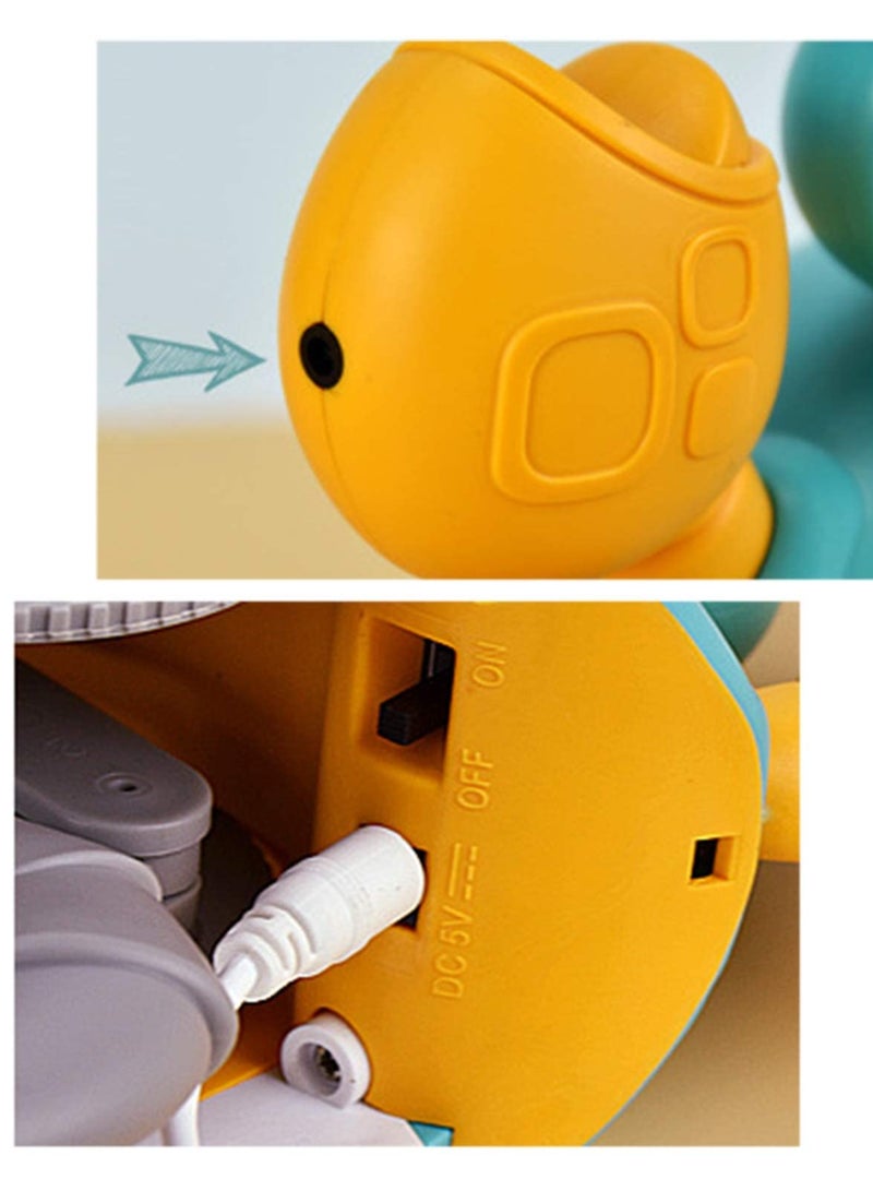 USB Rechargeable Walking Crab Toy for Kids Electric Toy Crab with Obstacle Avoidance Light Music Effect Crawling Toys for Kids Orange  - Image 5