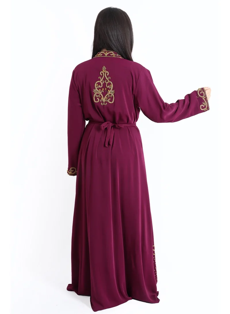 IKKXA Sparkling Handwork Purple Kaftan IKW9978