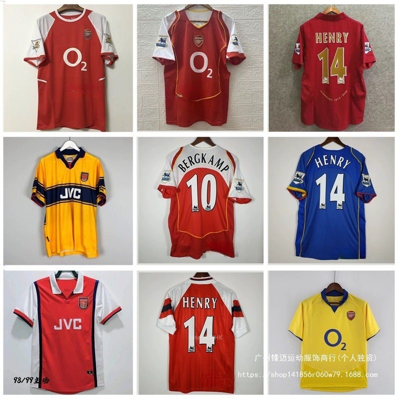 Arsenal Jersey Classic Replica Van Persie Henry Bergkamp Arshavin Football Shirt Fan Version - Image 3