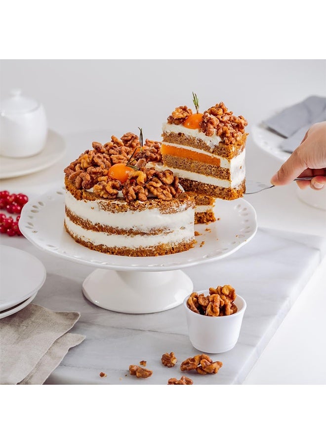 GIFT Cake Serving Set, Wedding Cake Knife and Server Set,  Cake Cutting Utensils Stainless Steel, Cake Cutter Serrated Cake Knife, Professional Dessert Server for Cake Cheese Pie Pizza - Image 3