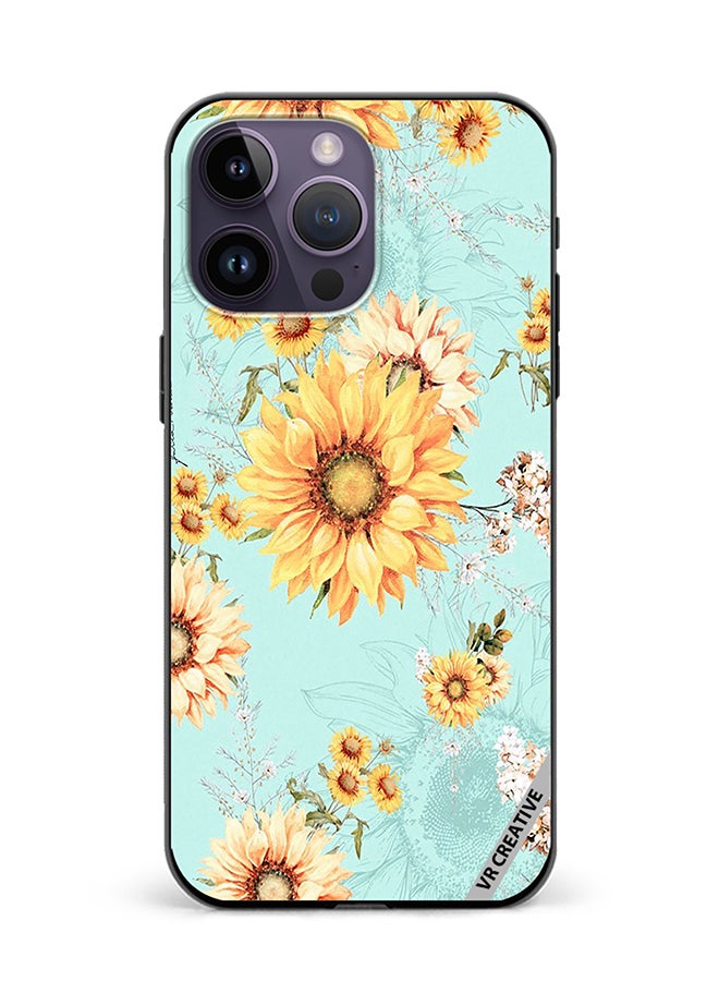 VR CREATIVE Protective Case Cover For Apple iPhone 16 Pro Max Flower Design Multicolour