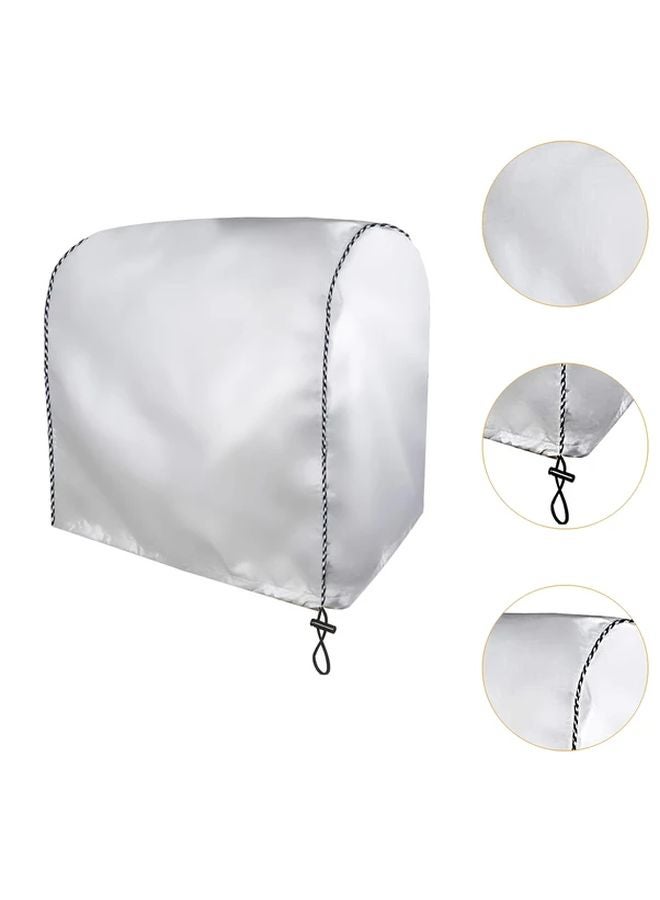 غطاء طابعة ثلاثية الأبعاد محمول ثقيل Oxford Cloth مقاس L فضي مقاوم للغبار ومضاد للضوضاء - Image 5