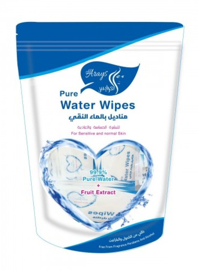 Alarays Pure Water Wipes for Sensitive and Normal Skin 20 Wipes