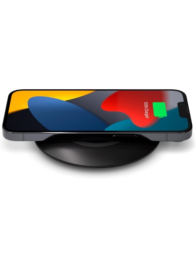 ZAGG Essentials Wireless Charging Pad – 15W Fast Charging, Qi-Enabled, Sleek & Compact Design – Universal Compatibility for Smartphones & Accessories Black - Image 3