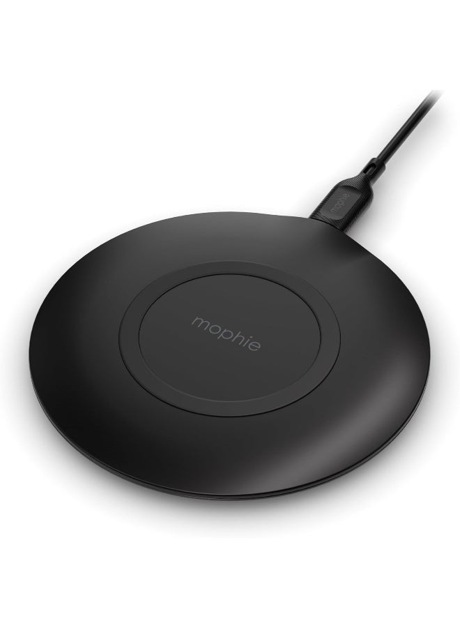 ZAGG Essentials Wireless Charging Pad – 15W Fast Charging, Qi-Enabled, Sleek & Compact Design – Universal Compatibility for Smartphones & Accessories Black - Image 1
