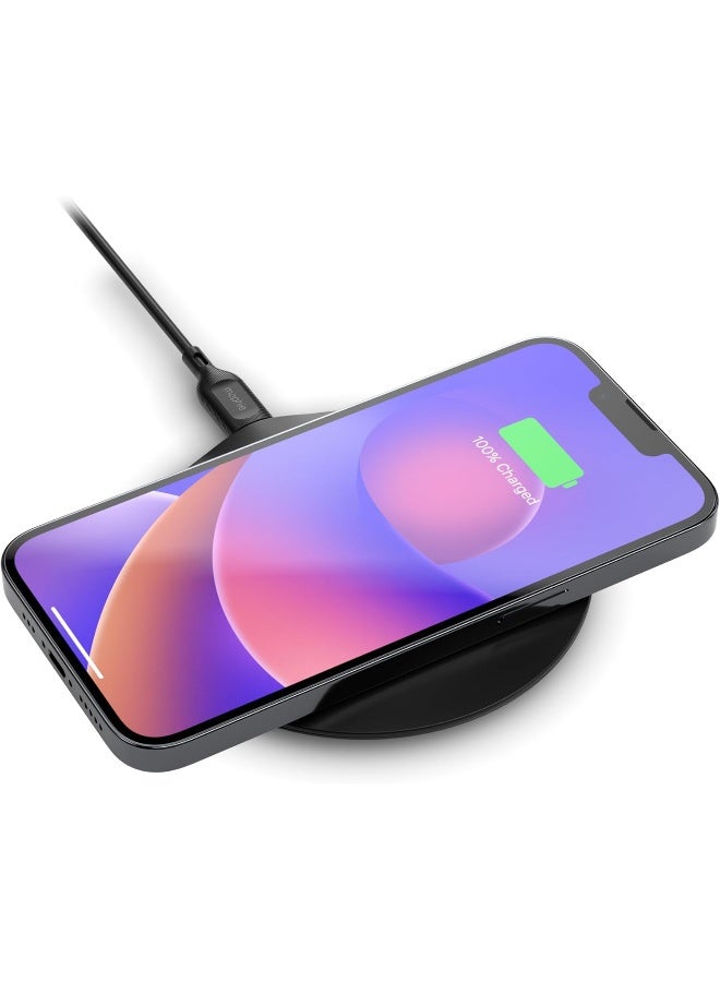 ZAGG Essentials Wireless Charging Pad – 15W Fast Charging, Qi-Enabled, Sleek & Compact Design – Universal Compatibility for Smartphones & Accessories Black - Image 4