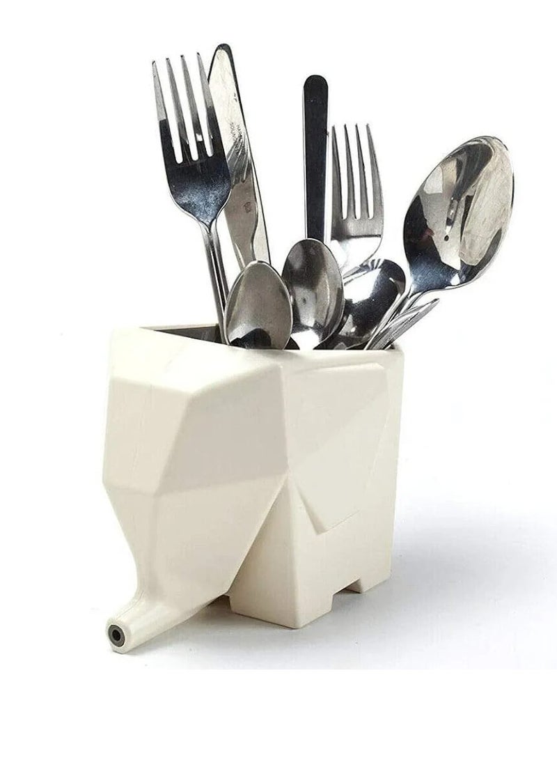 Multi-colored cutlery, spoon, and fork holder - Image 2
