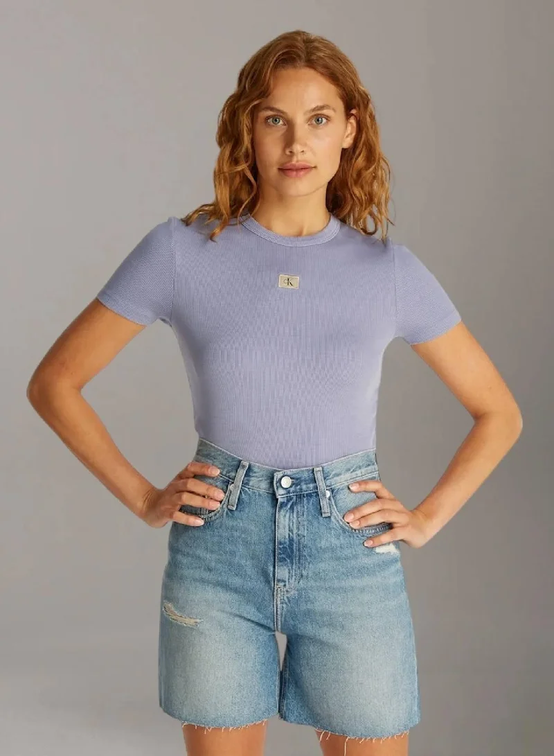 Slim Ribbed Cotton T-Shirt