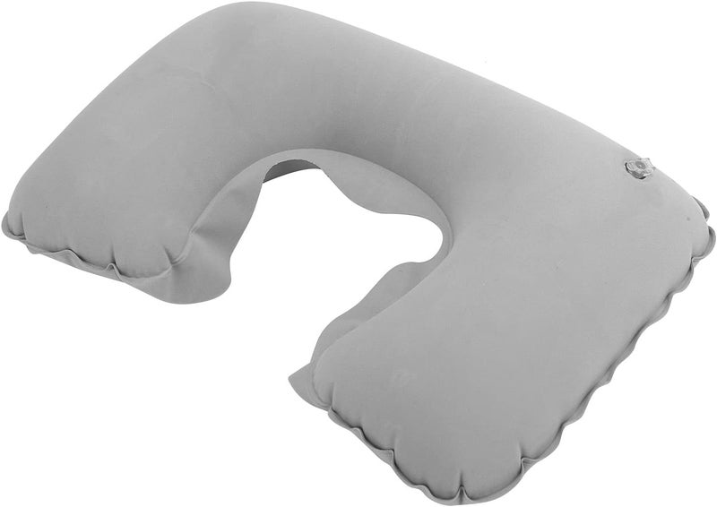 Travel Neck Pillow Set, Inflatable Pillow, Eye Cover, Ear Plugs, Foot Hammock Rest, Black - Ergonomic Design, Lightweight Oxford Fabric, Comfortable for Travel and Sleep - Image 2