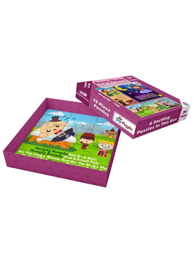 Yey 6 in 1 Nursery Rhymes Jigsaw Puzzles for Kids/Twinkle Twinkle, Humpty Dumpty, Jack and Jill, Hickory Dickory & Johnny Johnny - Set of 6 Puzzles, Multicolor, 6.25 x 6.25 inches - Image 2