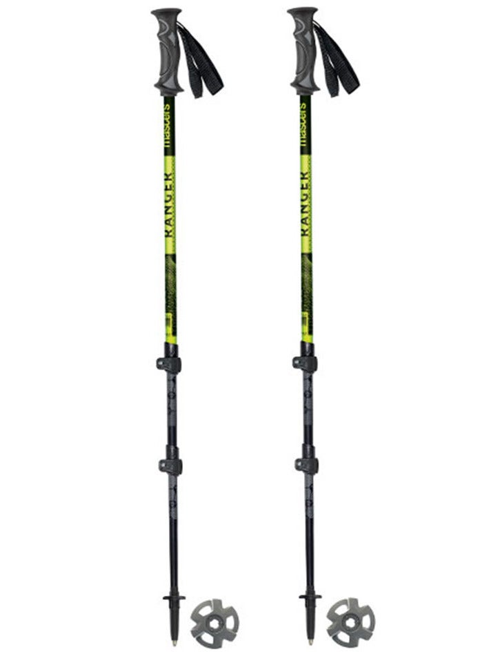 Masters Trekking Poles Ranger (Green) – Alu 5083 Aluminum Hiking Poles, Adjustable 115–140 cm (70 cm Collapsed), Band Automatic Lock System, Clamper Adjustment, Carbide Tips, Durable 286g Trekking Poles for Hiking & Outdoor Adventure