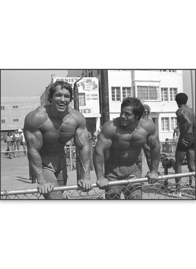 Generic - black,and,white,gym,workout,poster,arnold,schwarzenegger,art,muscle,prints,retro,motivational,sport,canvas,painting,fitness,art - Image 1