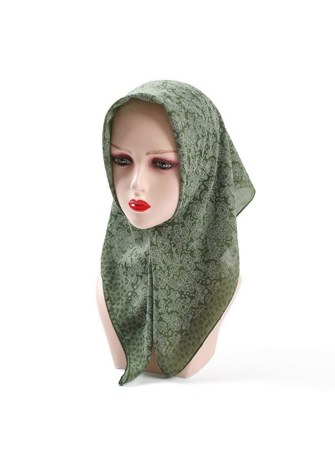 K-Elewon - 27.5” Women Medium Square Scarf Head Scarf- 2Pcs Neck Scarf Hair Scarf Head Sleeping Wraps Scarfs For Women H07-03 - Image 1
