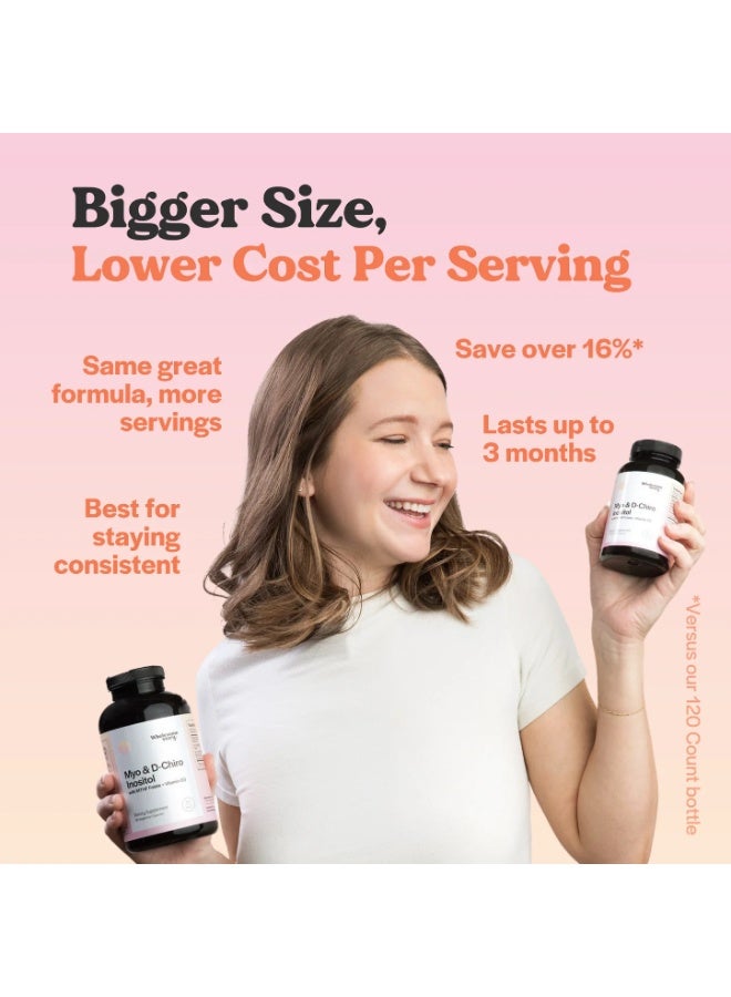 Wholesome Story Myo Inositol & D-Chiro Inositol 40:1 Ratio | Fertility & Hormone Balance Supplement for Women | with MTHF Folate & Vitamin D3 | Ovarian Function Support | 120 Capsules - Image 5