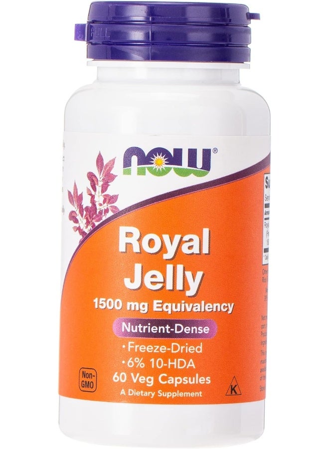Now Foods Royal Jelly 1500Mg Caps. 60'S Freeze Dried - Image 1