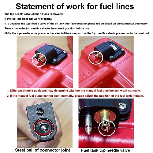 Tnisesm 5/16" 6FT Fuel Line Assembly, with Connector Rubber Marine Outboard Boat Motor RVs Fuel Assembly with Primer Bulb 304 Steel Hose Clamps - Image 2