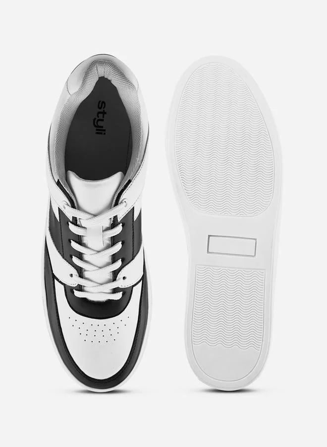 Styli Color Block Lace Up Sneakers