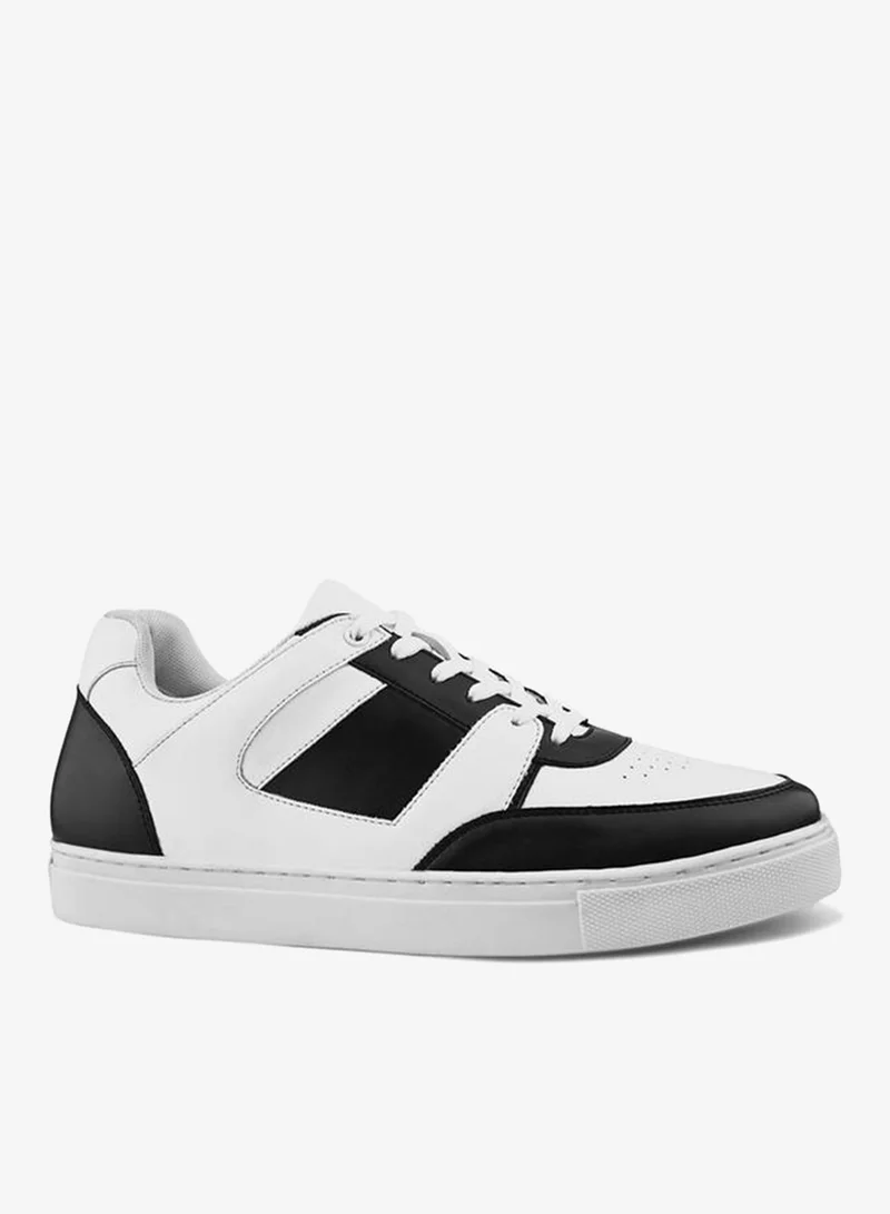 Styli Active white Color Block Lace Up Sneakers for Men | Best Price UAE