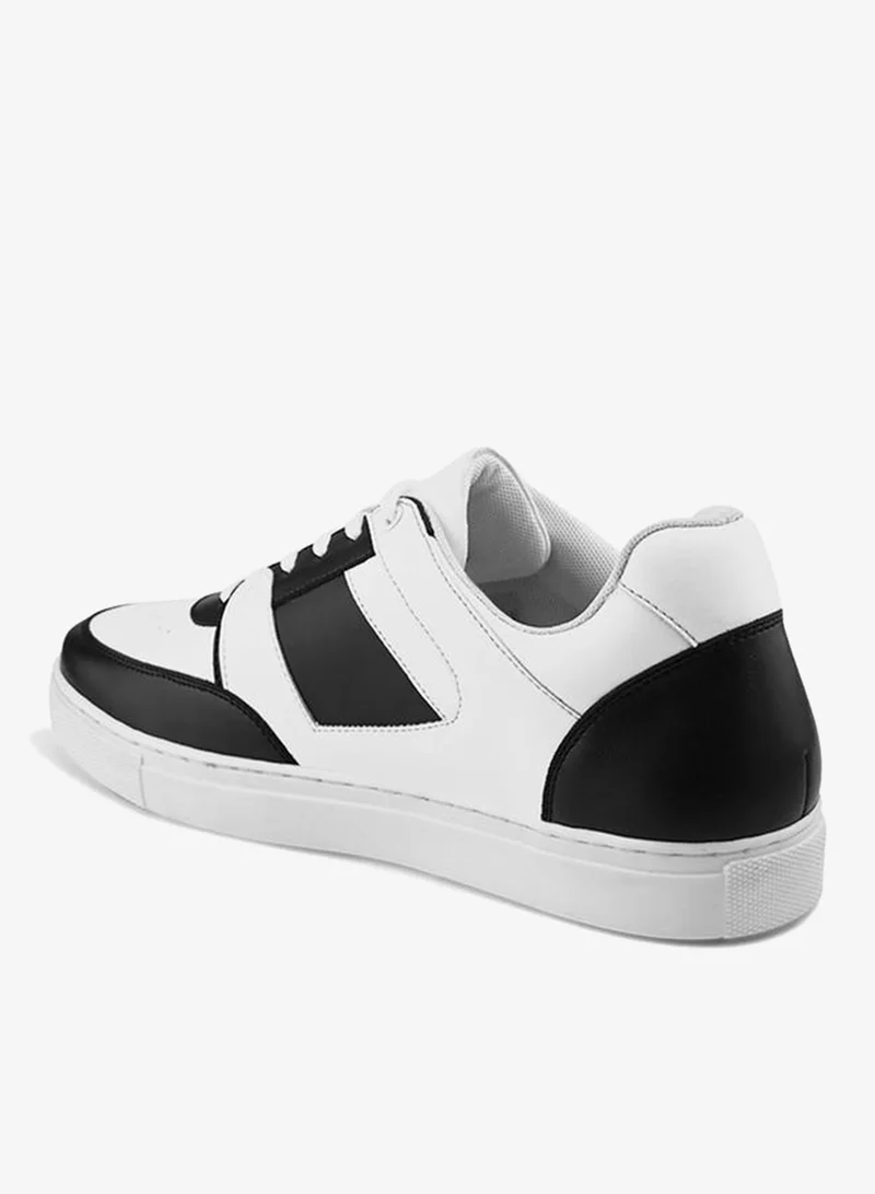 Styli Active white Color Block Lace Up Sneakers for Men | Best Price UAE