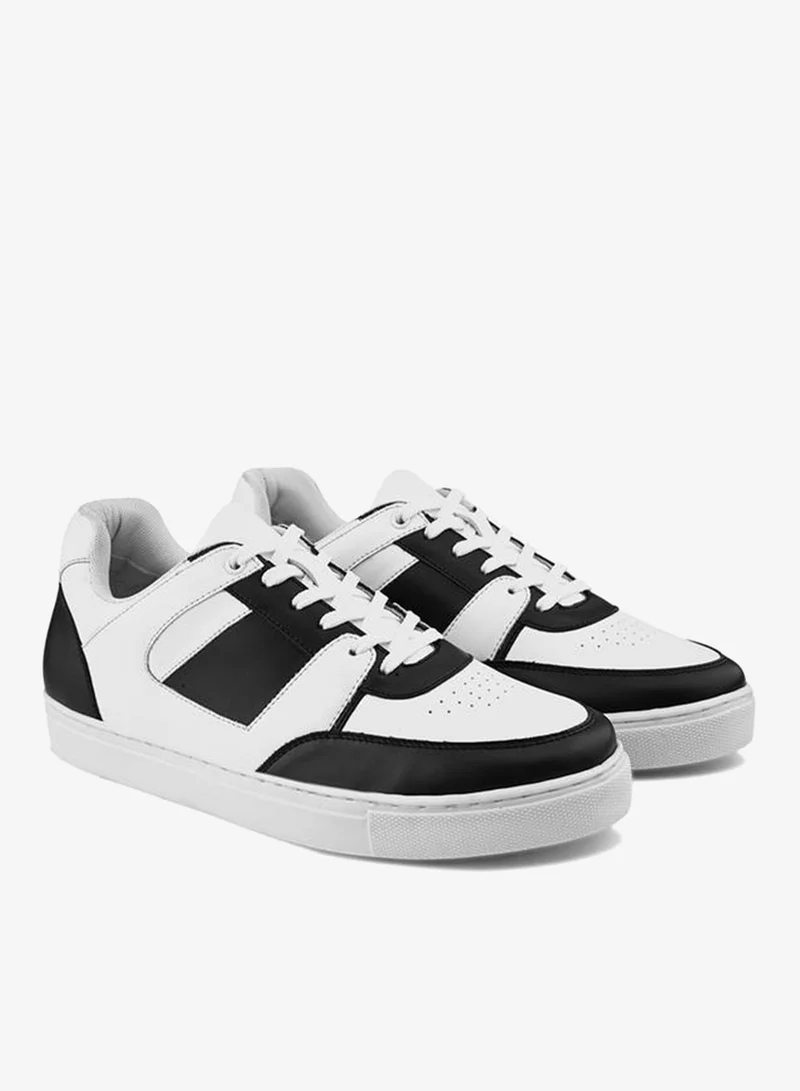 Styli Active white Color Block Lace Up Sneakers for Men | Best Price UAE