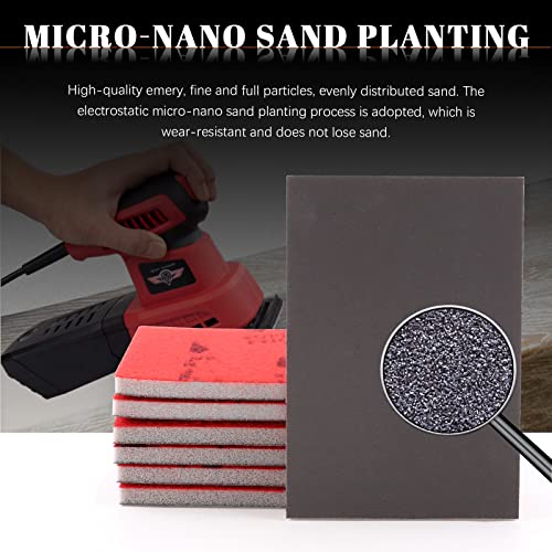 Tanstic 21Pcs 1200-1500 Grits Sanding Sponge Sanding Pads Flexible Wet Dry Soft Foam Sanding Blocks with 2.5 inch Paint Brush for Wood Metal Drywall Furniture - Image 4
