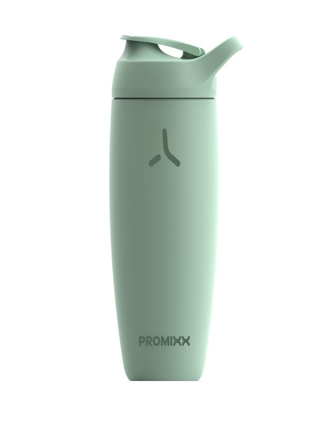Promixx Pursuit Shaker Bottle Insulated Stainless Steel Water Bottle and Blender Cup, 550ml, Seagrass Green - Image 1