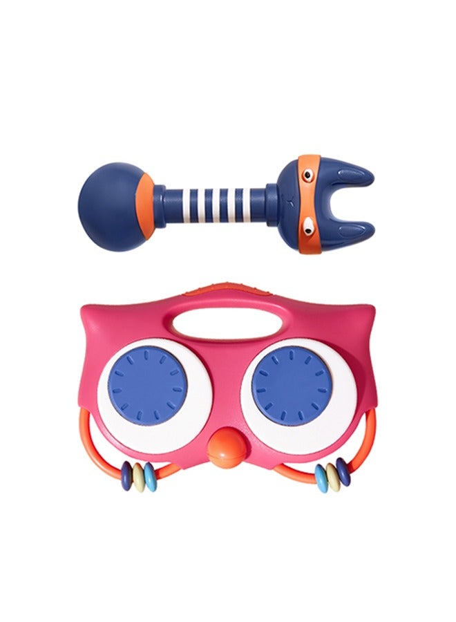 أرولو لعبة خشخيشة للأطفال، صندوق موسيقى على شكل بومة مهدئة مع عيون كبيرة وامضة، مثالية لتهدئة الأطفال وإشراكهم - Image 1