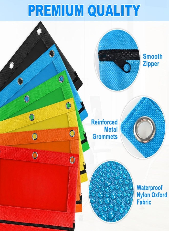 Gloween Pencil Pouch for 3 Ring Binder, 36 Pack Zipper Pencil Pouches/Case in Assorted Color, Durable Binder Pencil Pouch/Bag for Office School Supplies (6 Colors) - Image 4