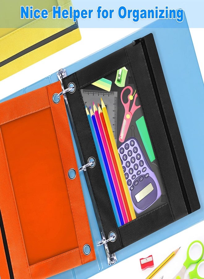 Gloween Pencil Pouch for 3 Ring Binder, 36 Pack Zipper Pencil Pouches/Case in Assorted Color, Durable Binder Pencil Pouch/Bag for Office School Supplies (6 Colors) - Image 2