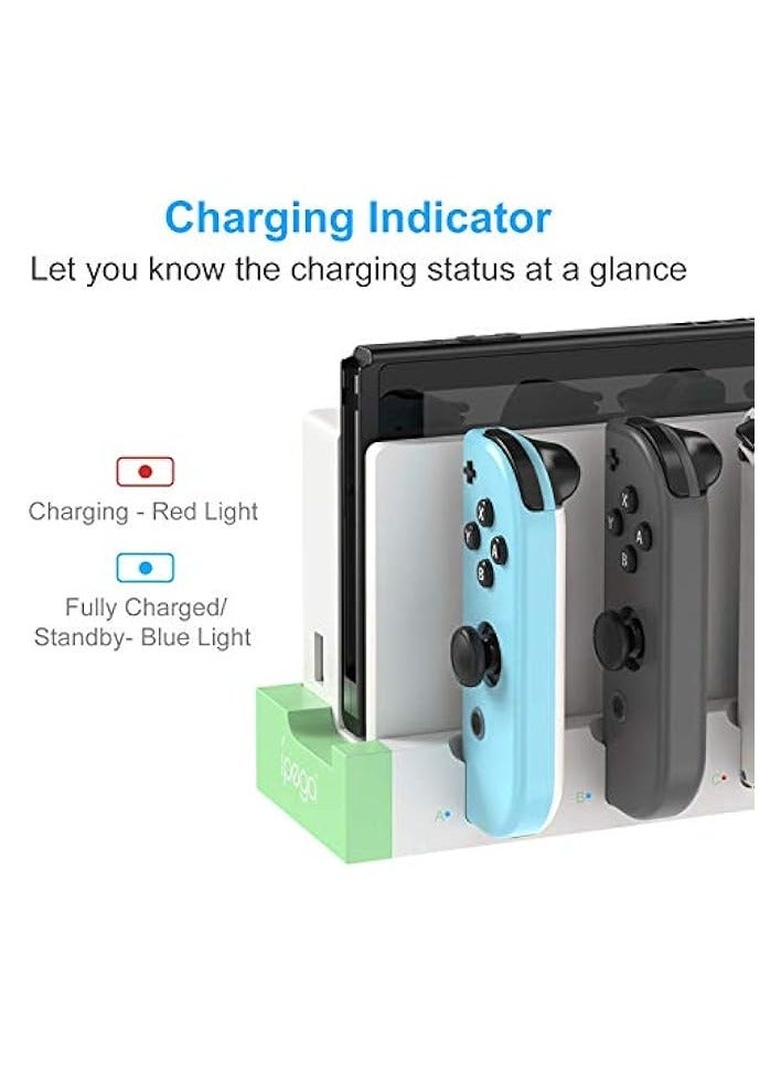 PROMASS Charging Dock Compatible with Nintendo Switch & Switch OLED Model Joycons, Switch Controller Charger Dock Station for Joycon Charges up to 7pcs, Charging Stand Station for Nintendo Switch/OLED Model - Image 5