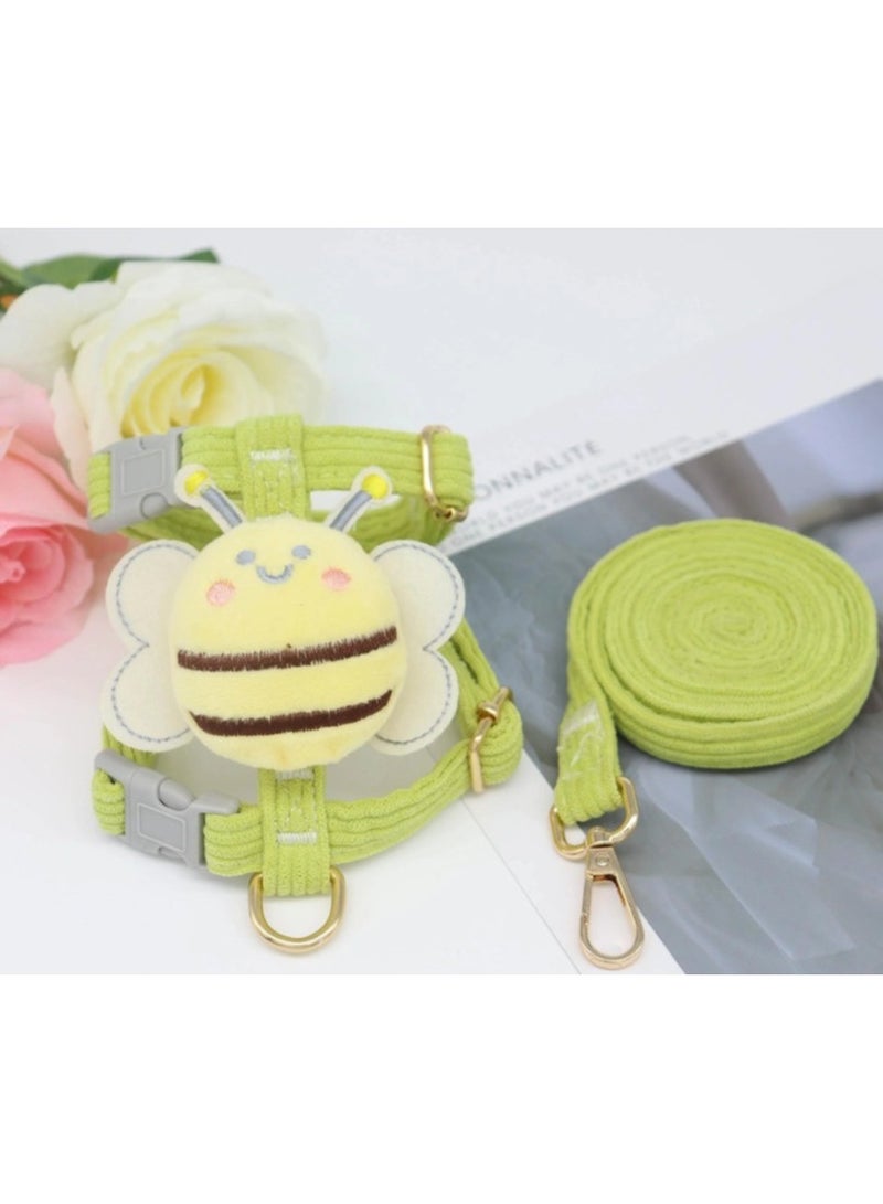 A.M Cat Harness | Small Cat Harness Bite Resistant Escape Proof,120cm Easy Control Traction Rope for Puppy Rabbit Kitten Soft Leash - Image 1