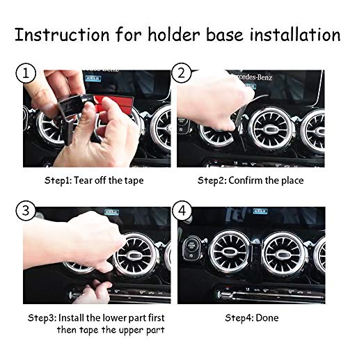 musttrue LUNQIN Car Phone Holder for Mercedes Benz GLB-Class 2020 2021 2022 2023 2024 2025 2026 GLB250 AMG 35 and Benz EQB 2022-2025 250+ 300 350 Auto Accessories Cell Phones Mount Cellphone Mobile Cradle - Image 4