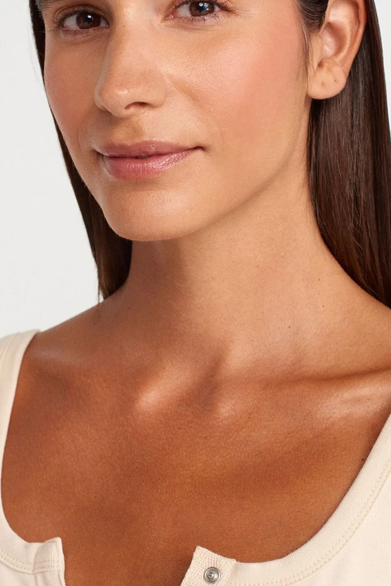 Dilvin Cream Natural DILVIN Ribbed Crop Cami Blouse for Women | Best Price UAE